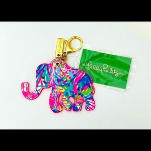 Lilly Pulitzer Elephant Print Keychain